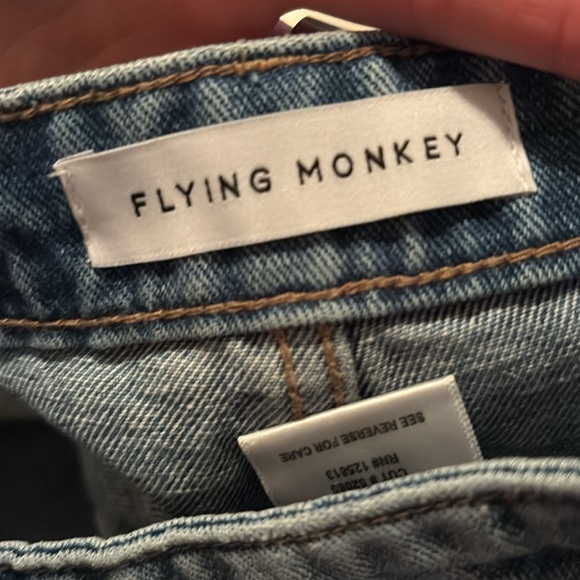 Flying Monkey BRIGHTEN MID RISE CROP STRAIGHT LEG Distressed - Picture 7 of 8